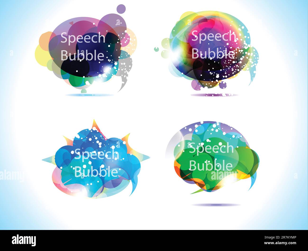 abstract colorful speech bubble vector illustration Stock Vector