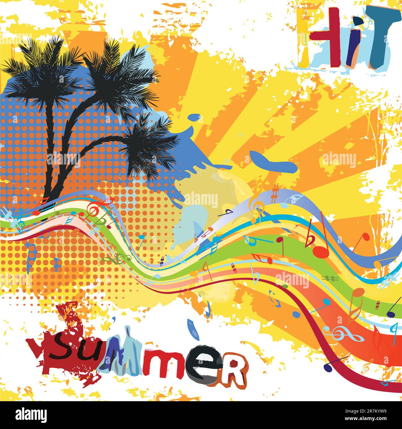 Tropical vector background with palms Stock Vector Image & Art - Alamy