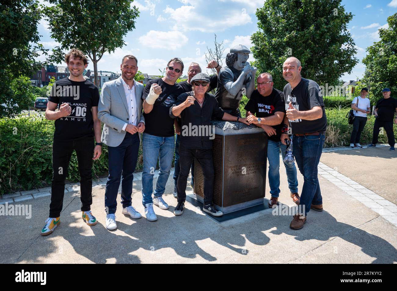 Namur, Belgium. 16th June, 2023. AC/DC lead singer Brian Johnson