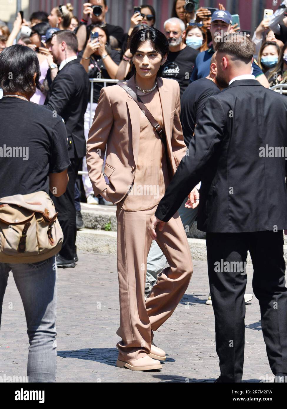 Milan Milan Men S Fashion Week Spring Summer 2024 Valentino Fashion   Milan Milan Mens Fashion Week Springsummer 2024 Valentino Fashion Show Arrivals Pictured Shuzo 2R7M2PW 