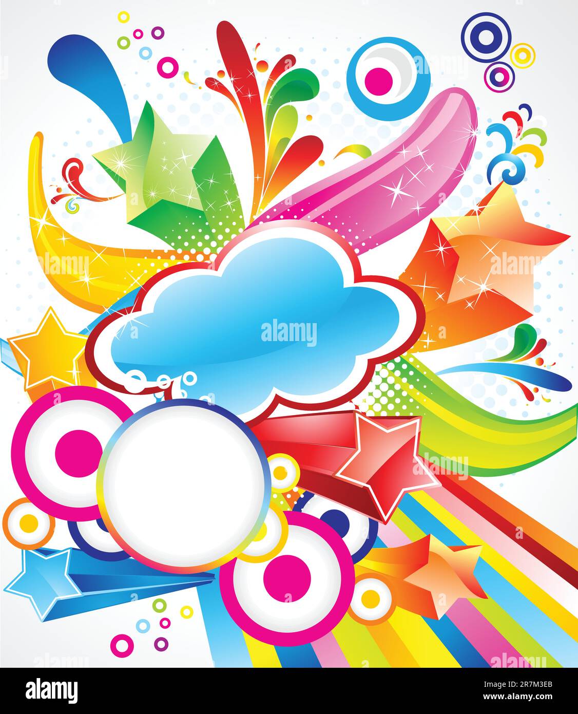 abstract colorful explode background with stars Stock Vector Image ...