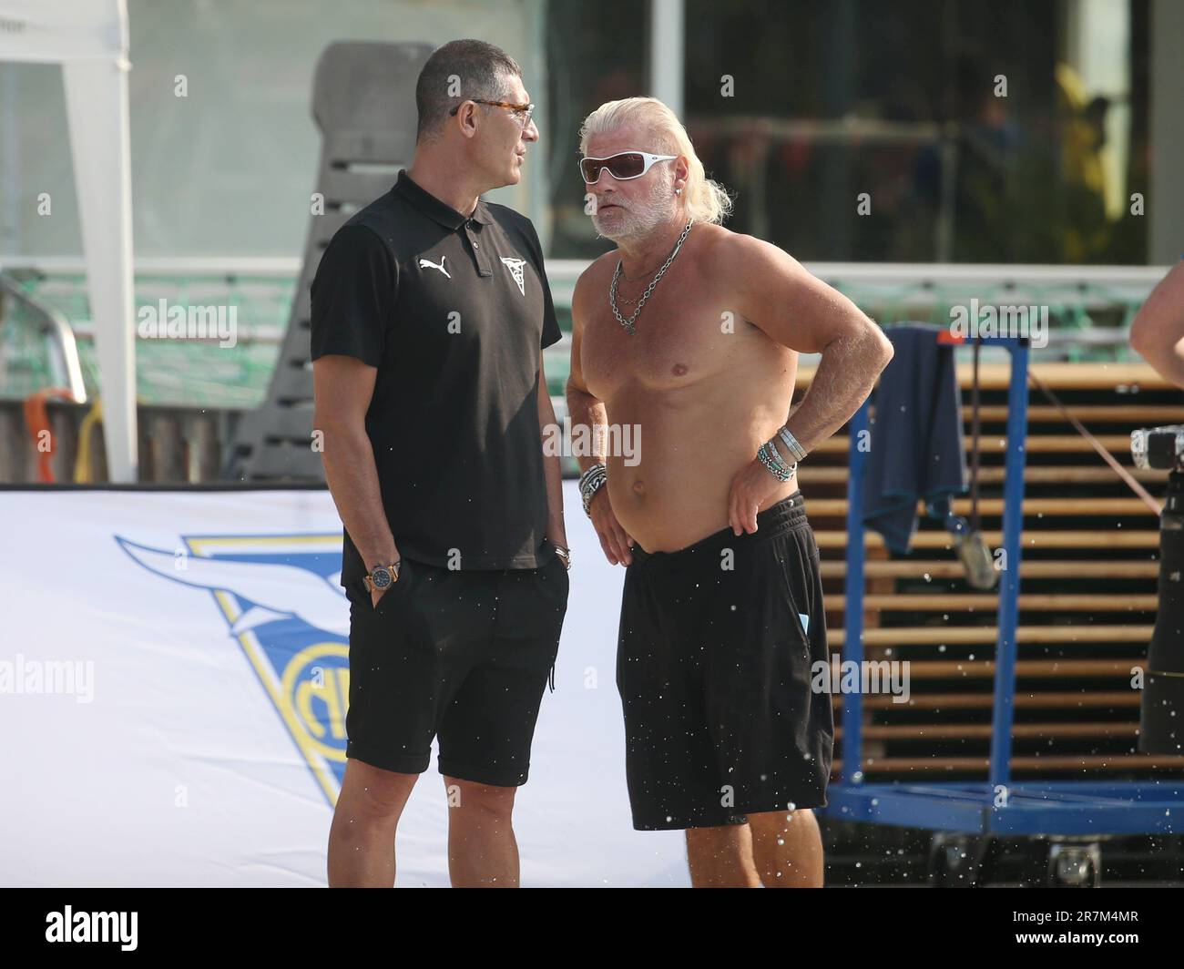 Rennes, France. 16th June, 2023. Franck Esposito and Philippe Lucas during the French Elite Swimming Championships on June 16 2023 in Rennes, France - Photo Laurent Lairys/DPPI Credit: DPPI Media/Alamy Live News Stock Photo