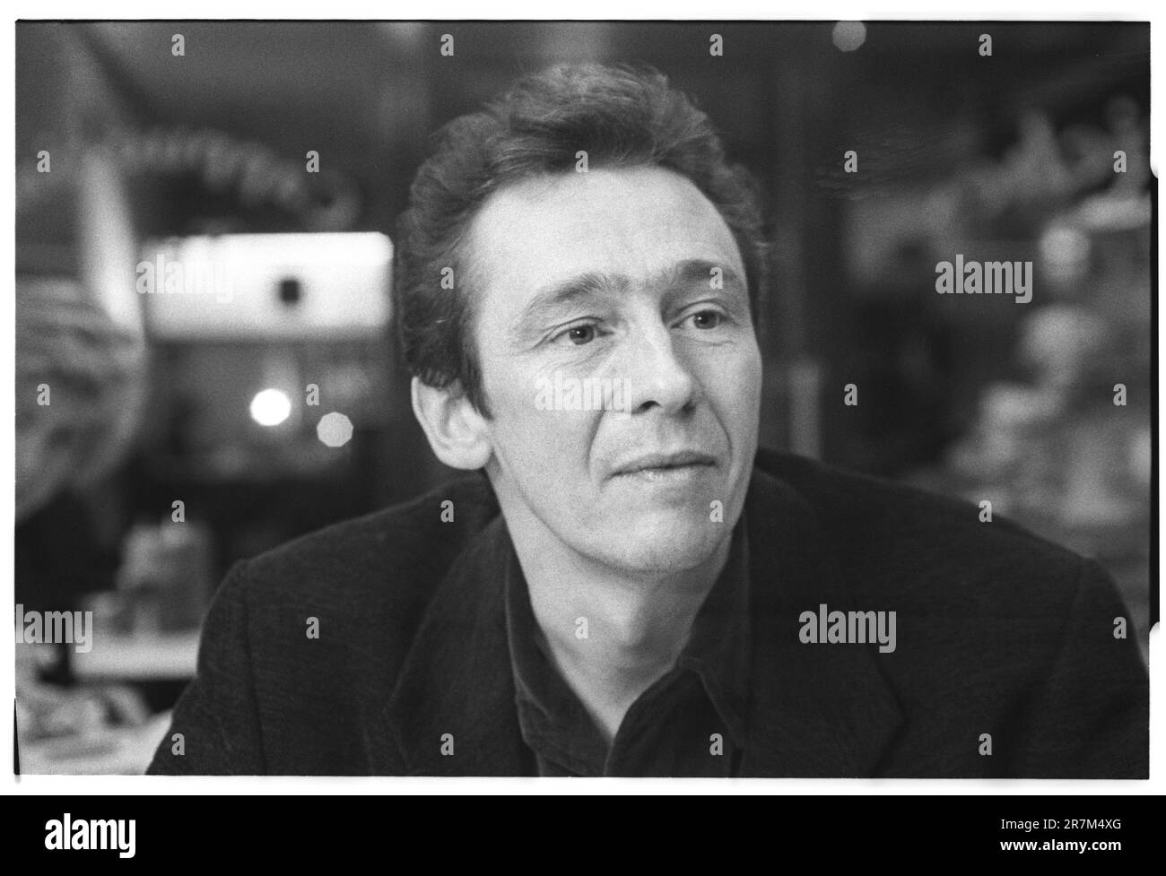 Interview portrait of comedian and actor Paul Whitehouse at a small