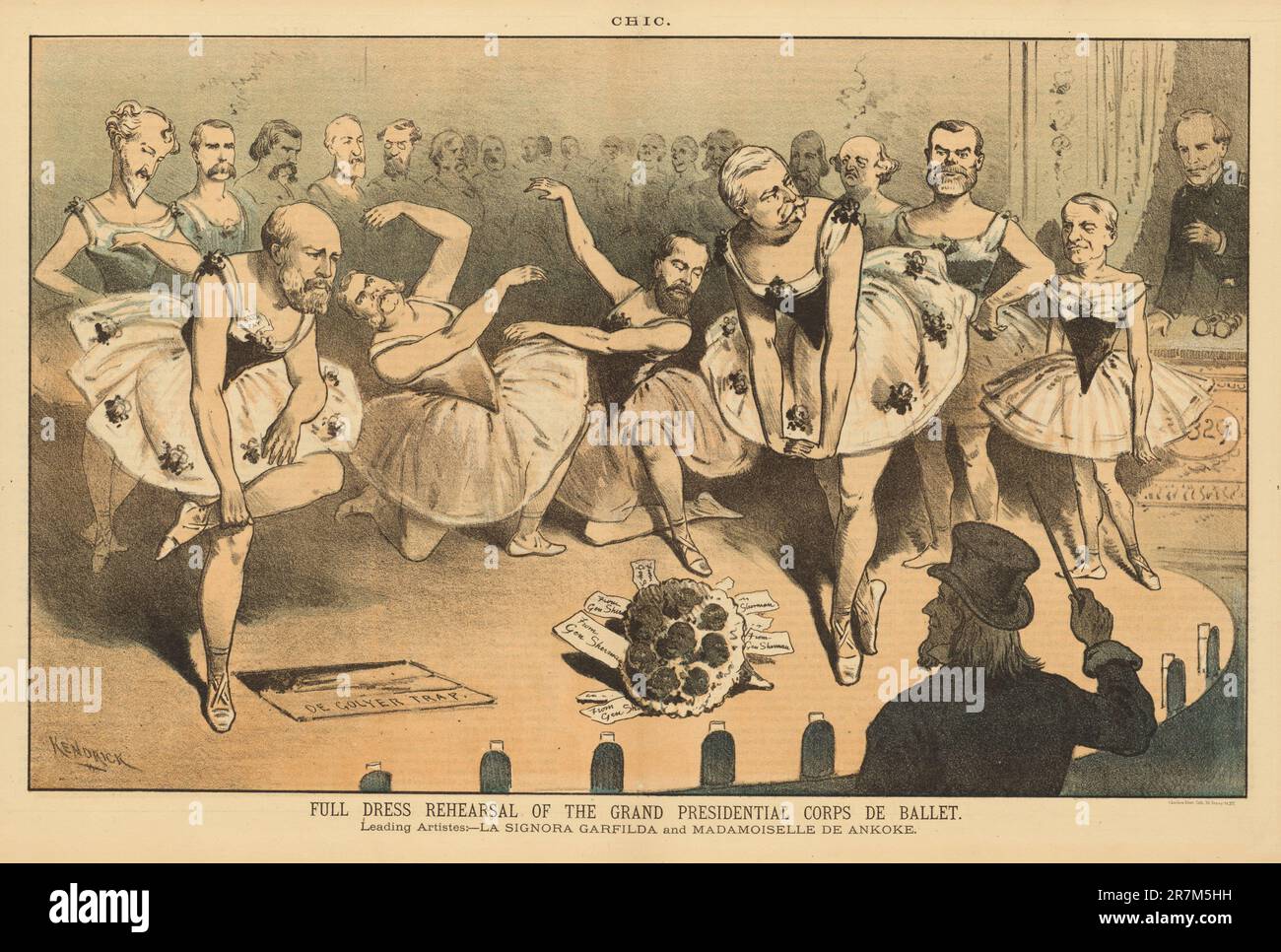 Full Dress Rehearsal of the Grand Presidential Corps de Ballet 1880 Stock Photo