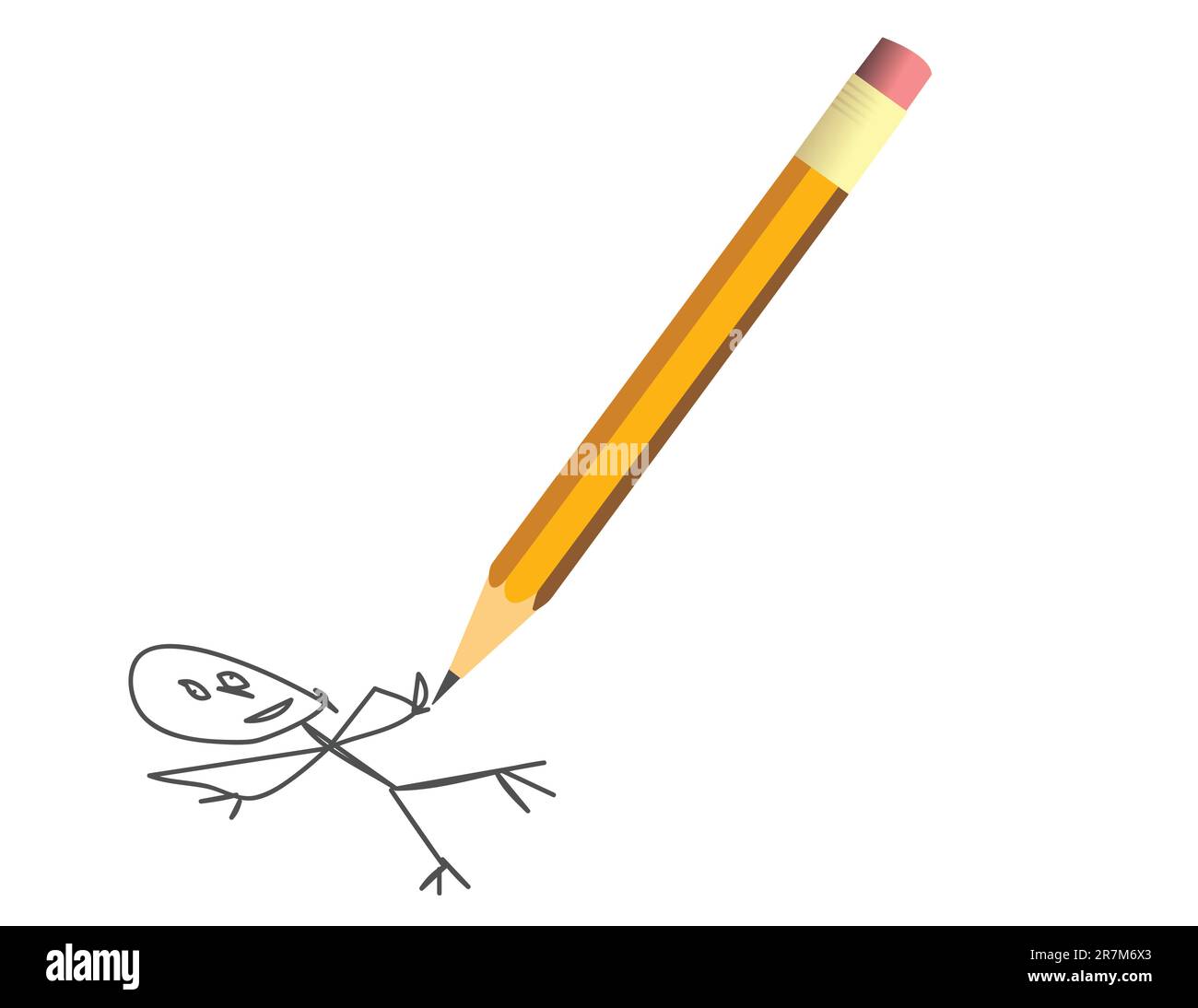 Vector illustration of a yellow pencil Stock Vector Image & Art - Alamy