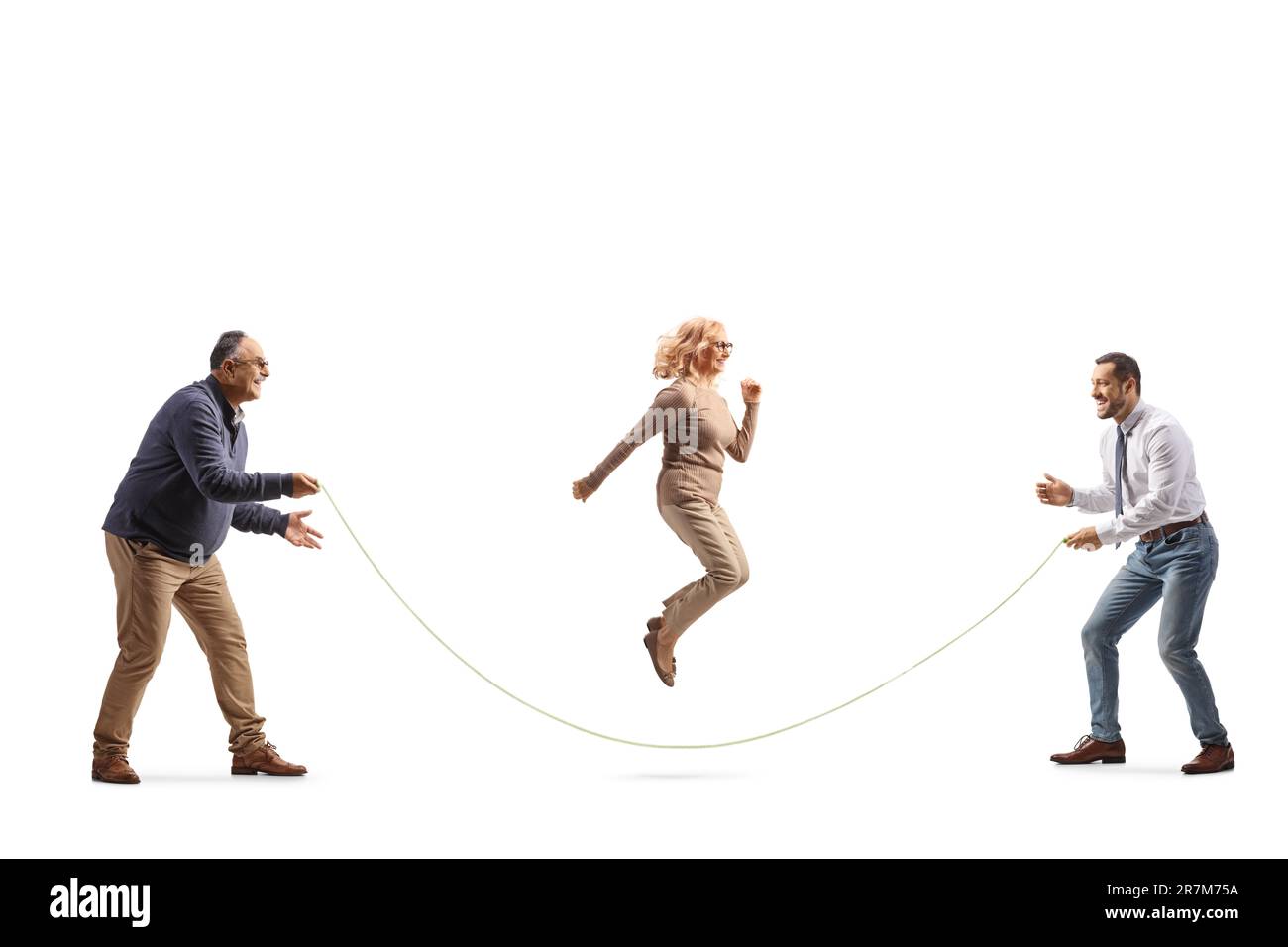 Mature woman skipping rope hi-res stock photography and images - Alamy