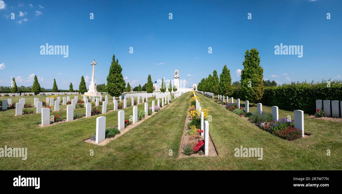 The image is of the Villers Bretonneux Australian National war memorial ...