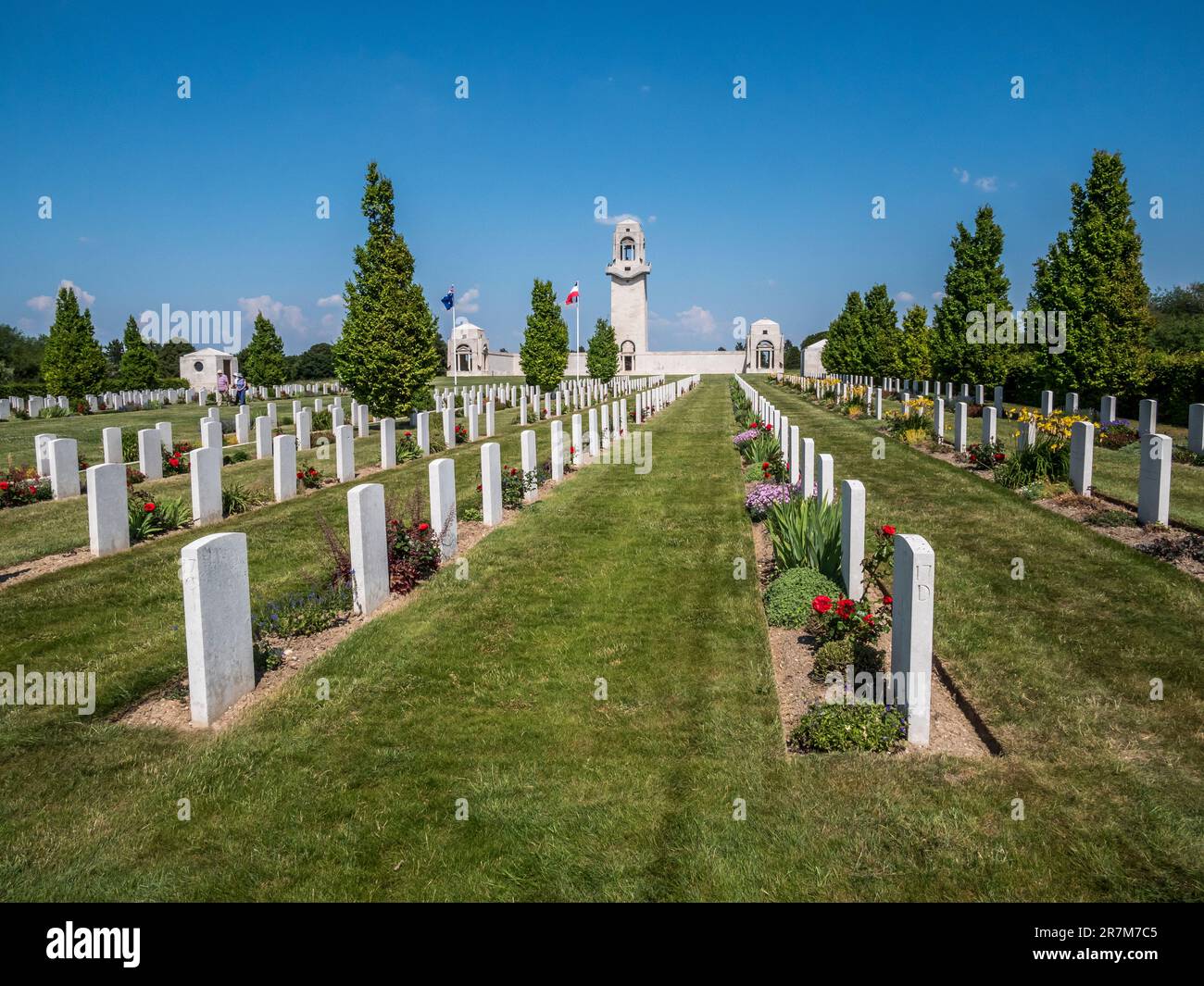 The image is of the Villers Bretonneux Australian National war memorial ...