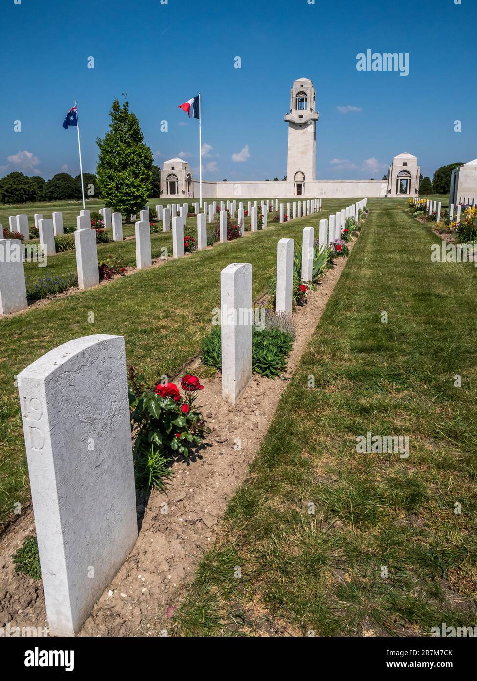 The image is of the Villers Bretonneux Australian National war memorial ...