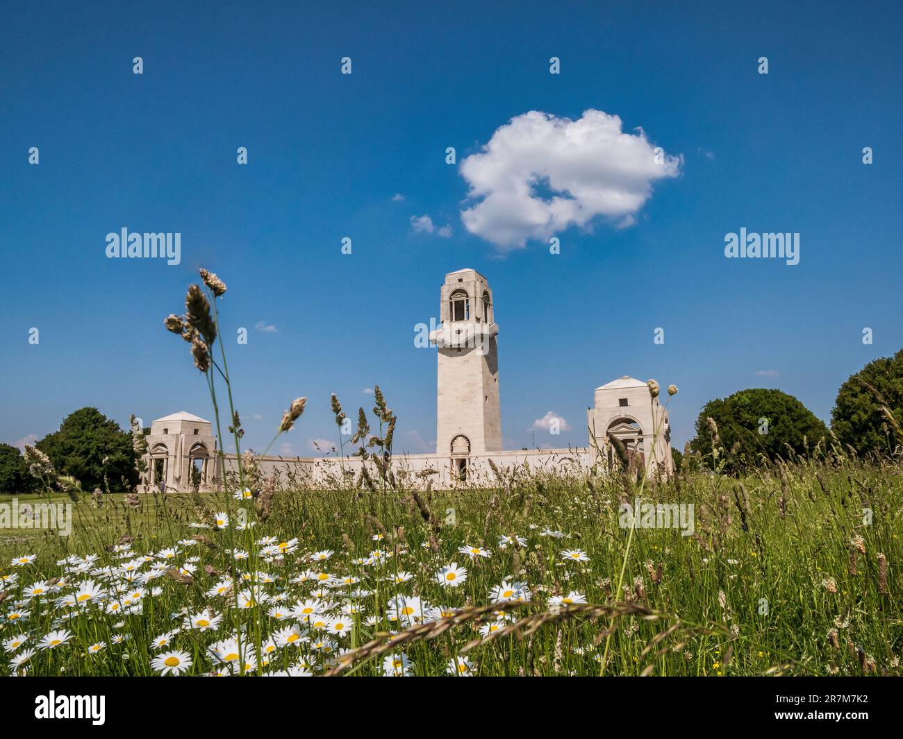 The image is of the Villers Bretonneux Australian National war memorial ...