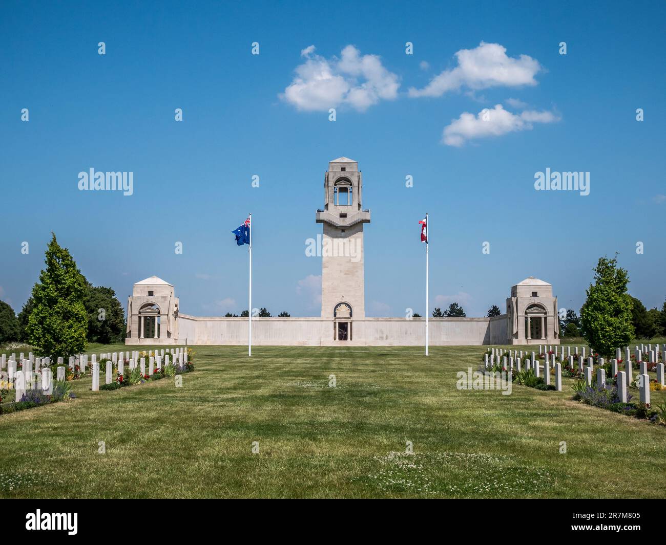 The image is of the Villers Bretonneux Australian National war memorial ...