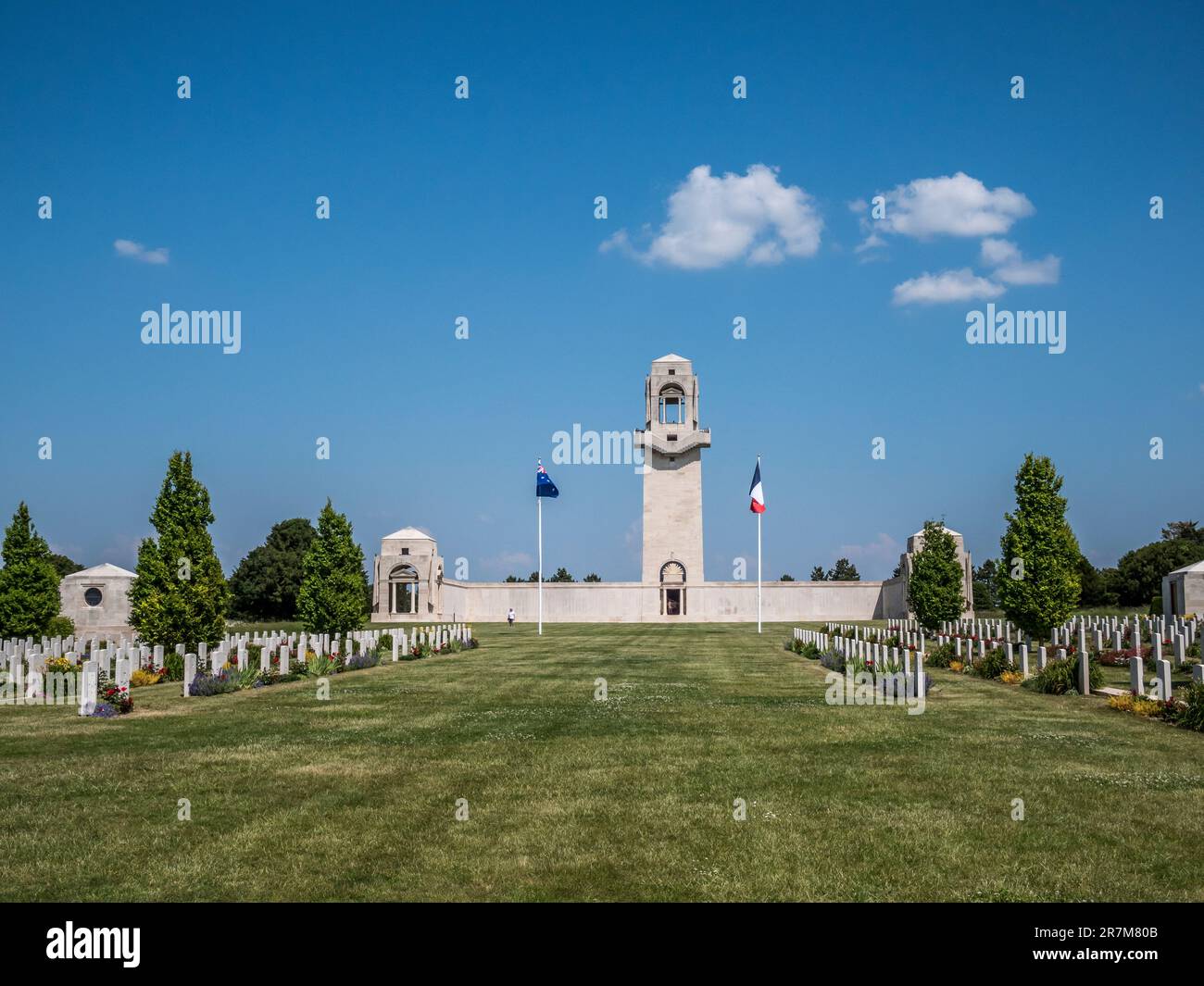 The image is of the Villers Bretonneux Australian National war memorial ...