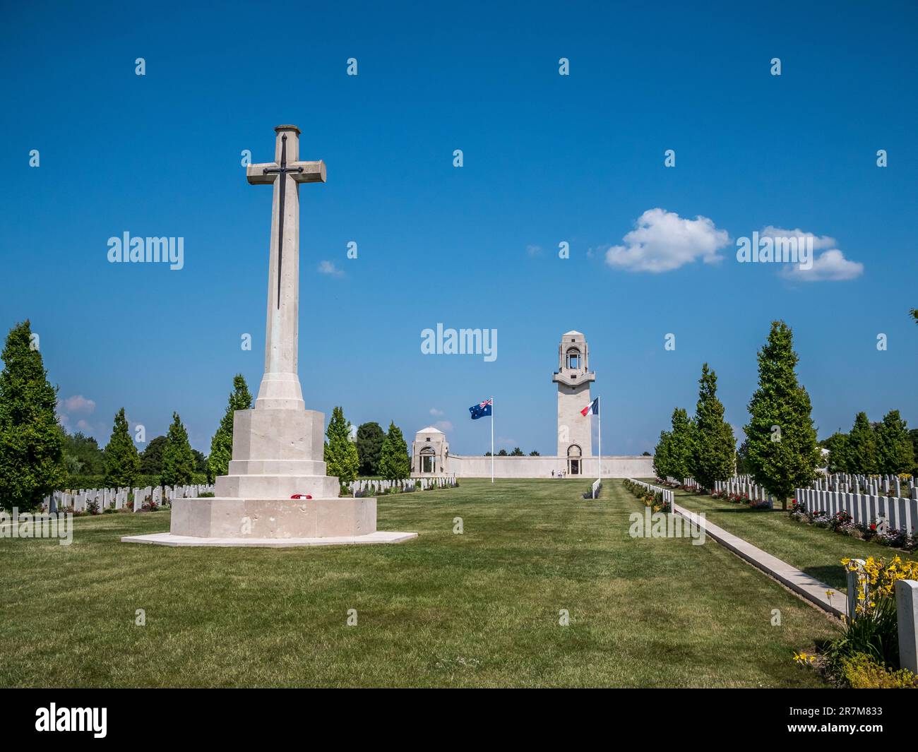 The image is of the Villers Bretonneux Australian National war memorial ...