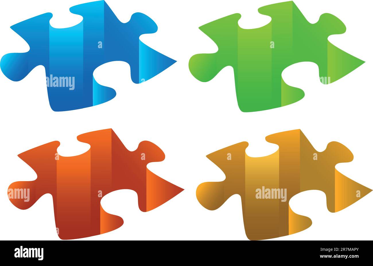 jigsaw puzzle pieces, vector illustration Stock Vector Image & Art Alamy