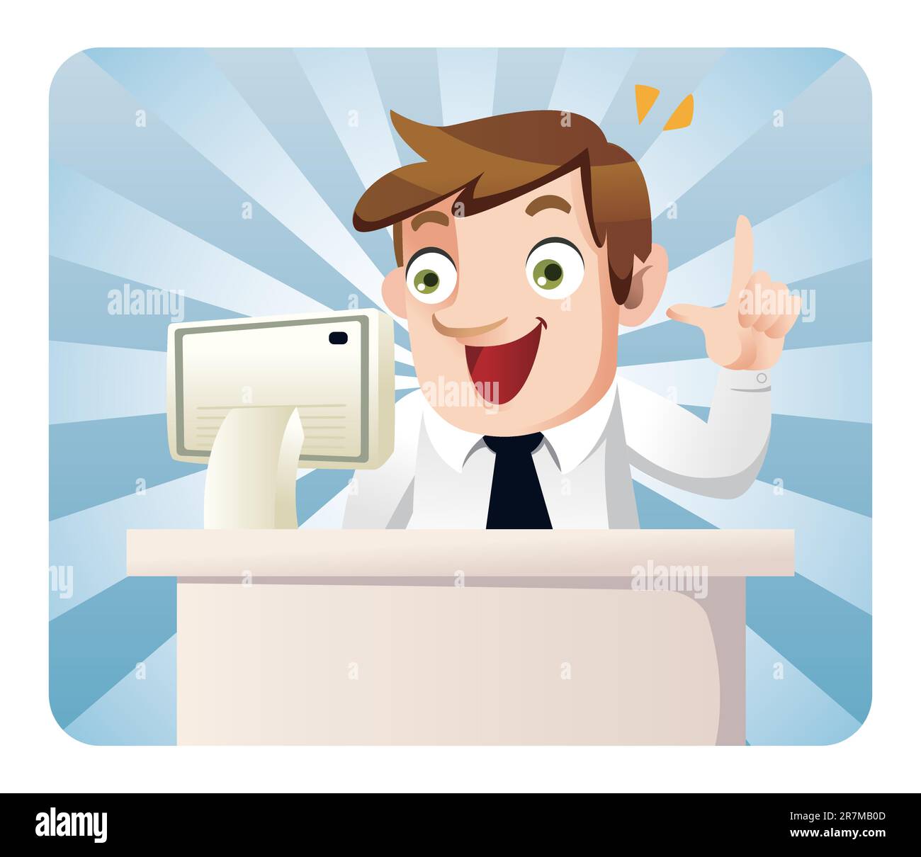 cartoon office worker Stock Vector