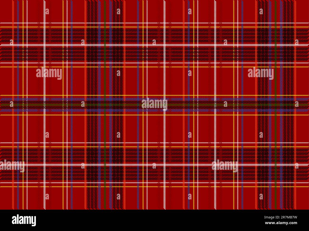 Background / Texture Illustration of Red Tartan Fabric Stock Vector
