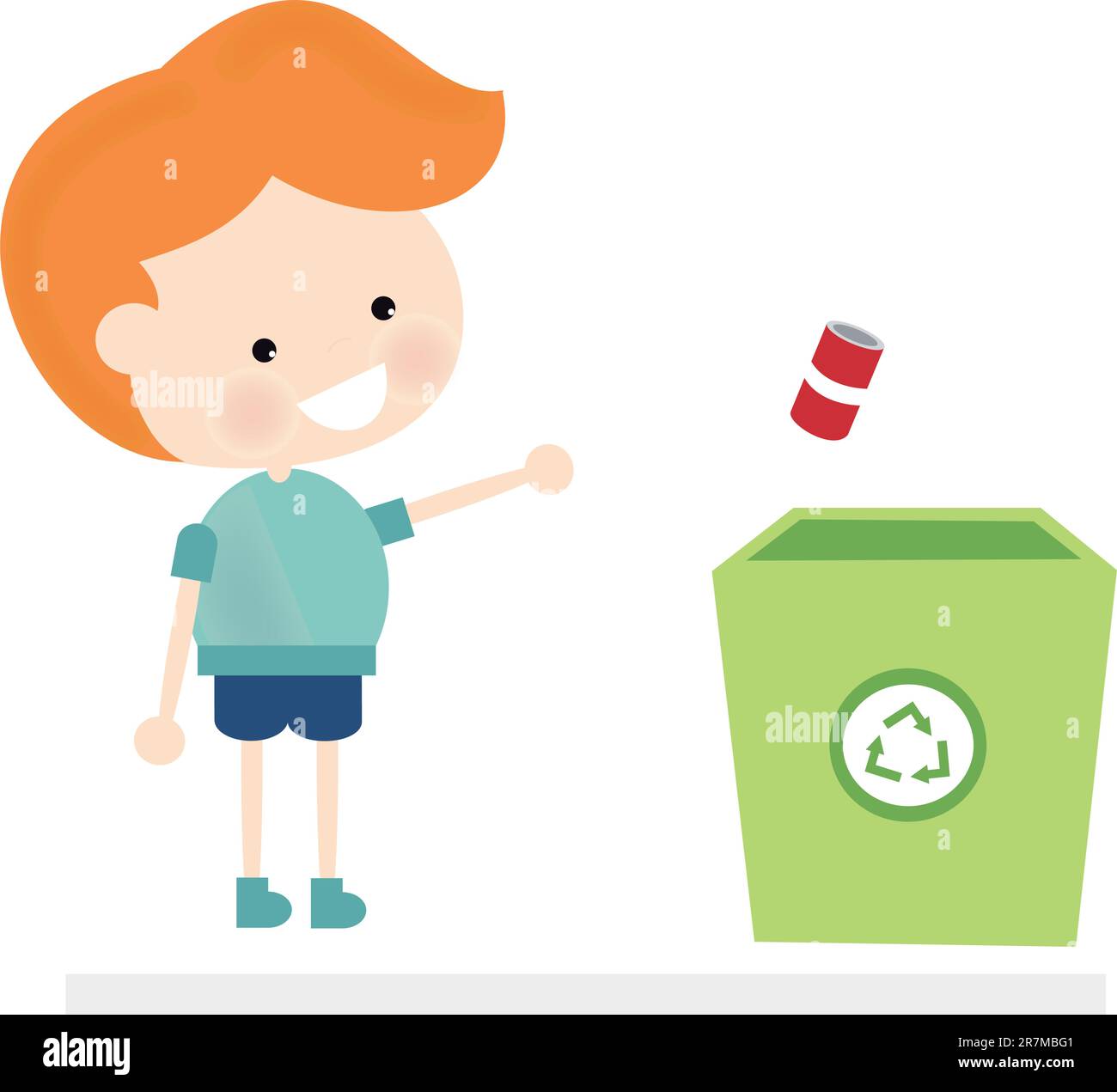 Blue recycling bin Stock Vector Images Alamy