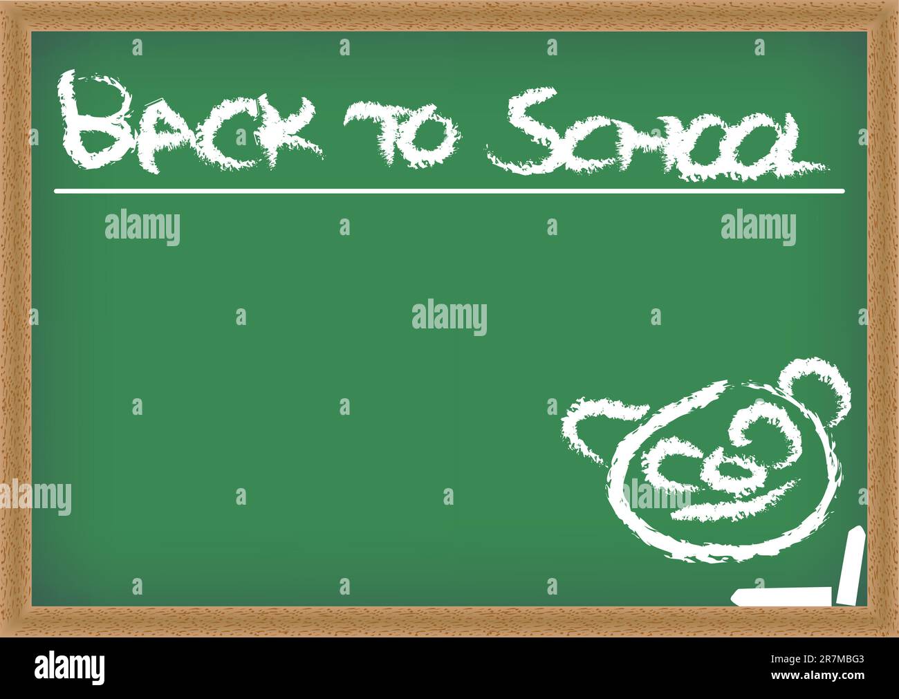 Blackboard with Back to School Sign Stock Vector