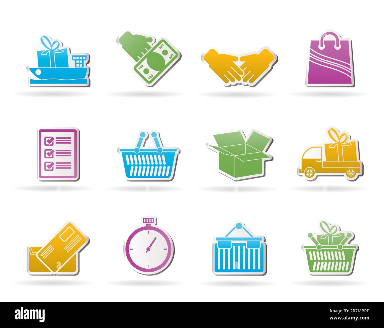 Shipping and logistic icons - vector icon set Stock Vector