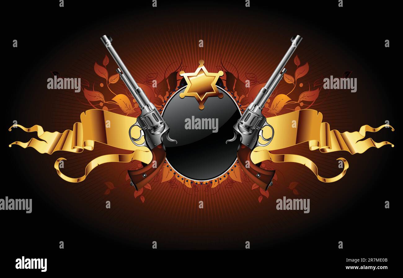 Gun Star Frame Silver guns Stock Vector Images - Alamy