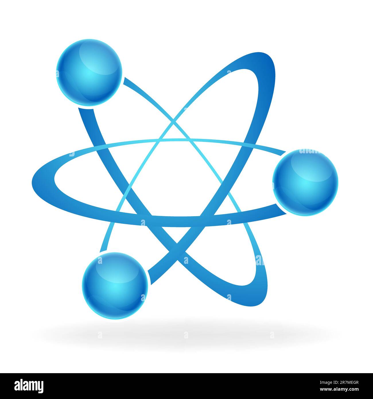 illustration of atom icon on isolated background Stock Vector Image ...