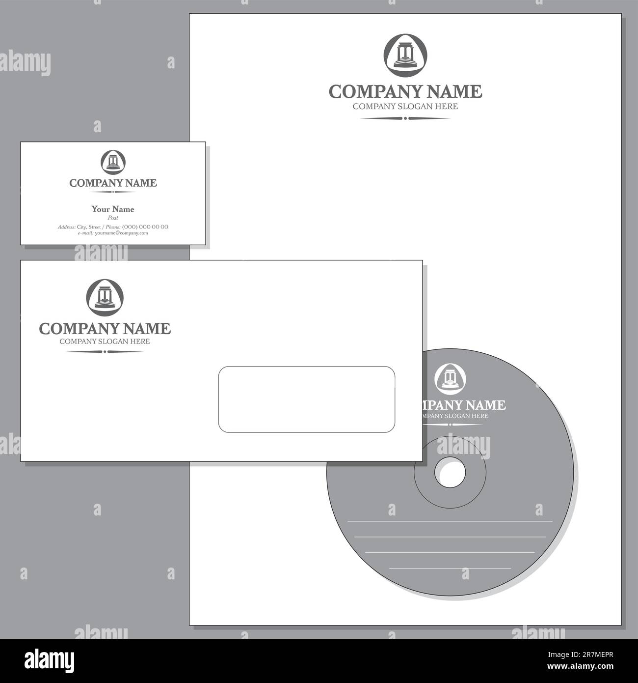 Vector Set of Corporate identity (Envelope, Visiting card, Headed note