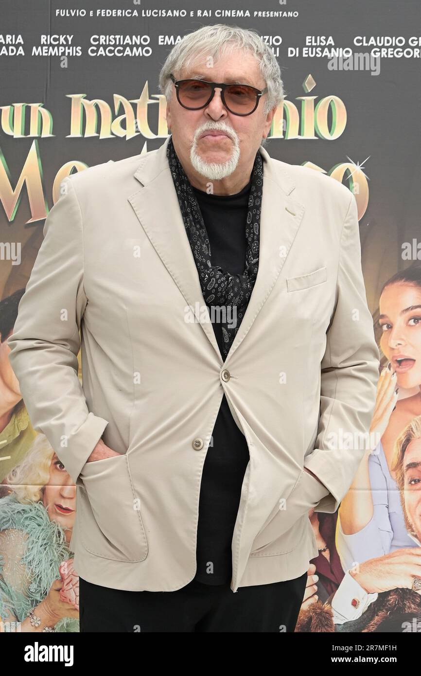 Rome, Italy. 16th June, 2023. Maurizio Mattioli attends the photocall of the movie 'Un matrimonio mostruoso' at Le Meridien Visconti Palace Hotel. (Photo by Mario Cartelli/SOPA Images/Sipa USA) Credit: Sipa USA/Alamy Live News Stock Photo