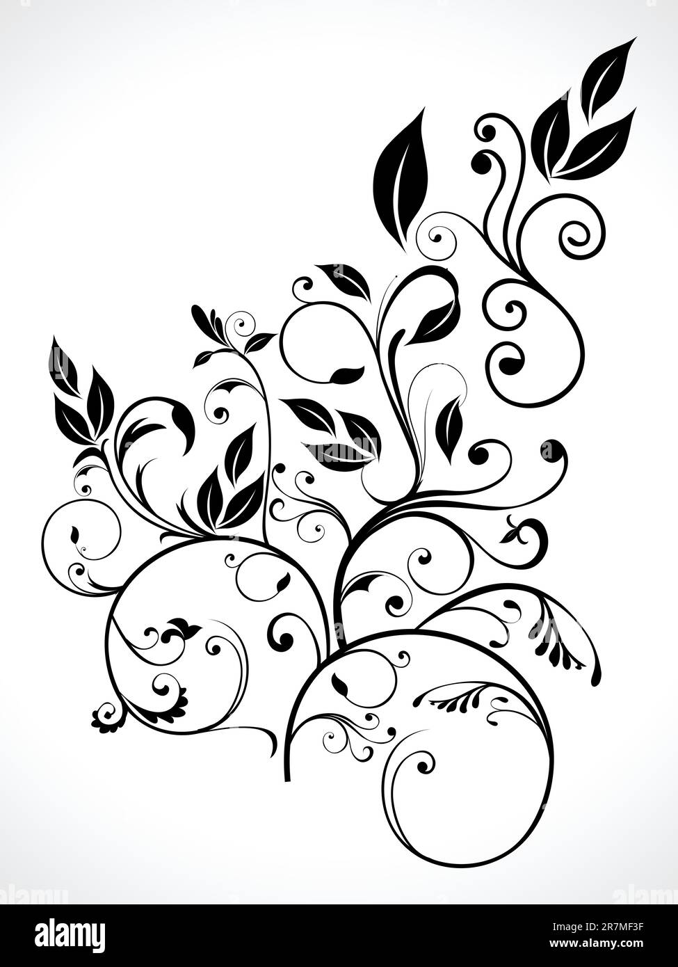 abstract floral with leaf vector illustration Stock Vector Image & Art ...