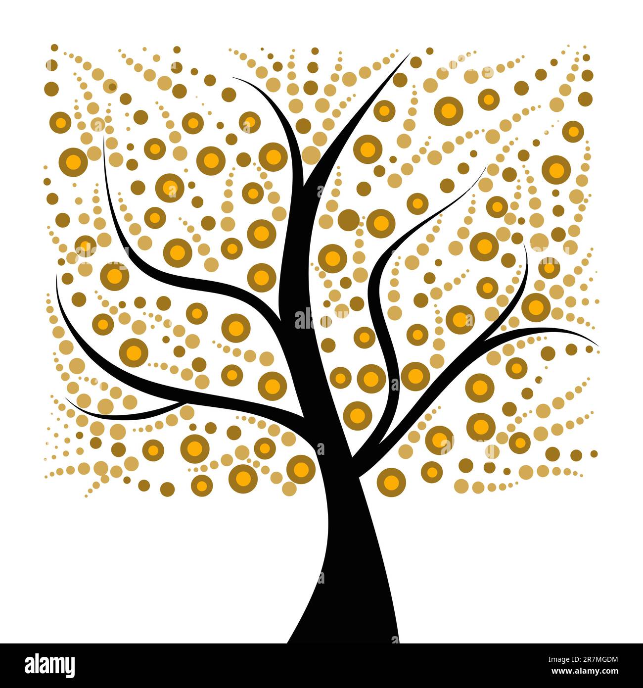 Beautiful art tree isolated on white background Stock Vector Image ...