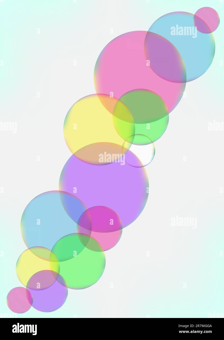 Abstract Background - Multicolor Bubbles on Light Background Stock Vector