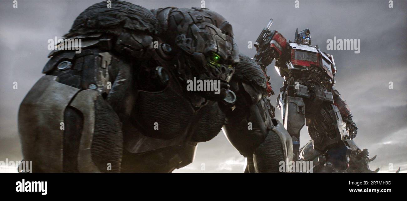 TRANSFORMERS RISE OF THE BEASTS, from left Optimus Primal (voice Ron
