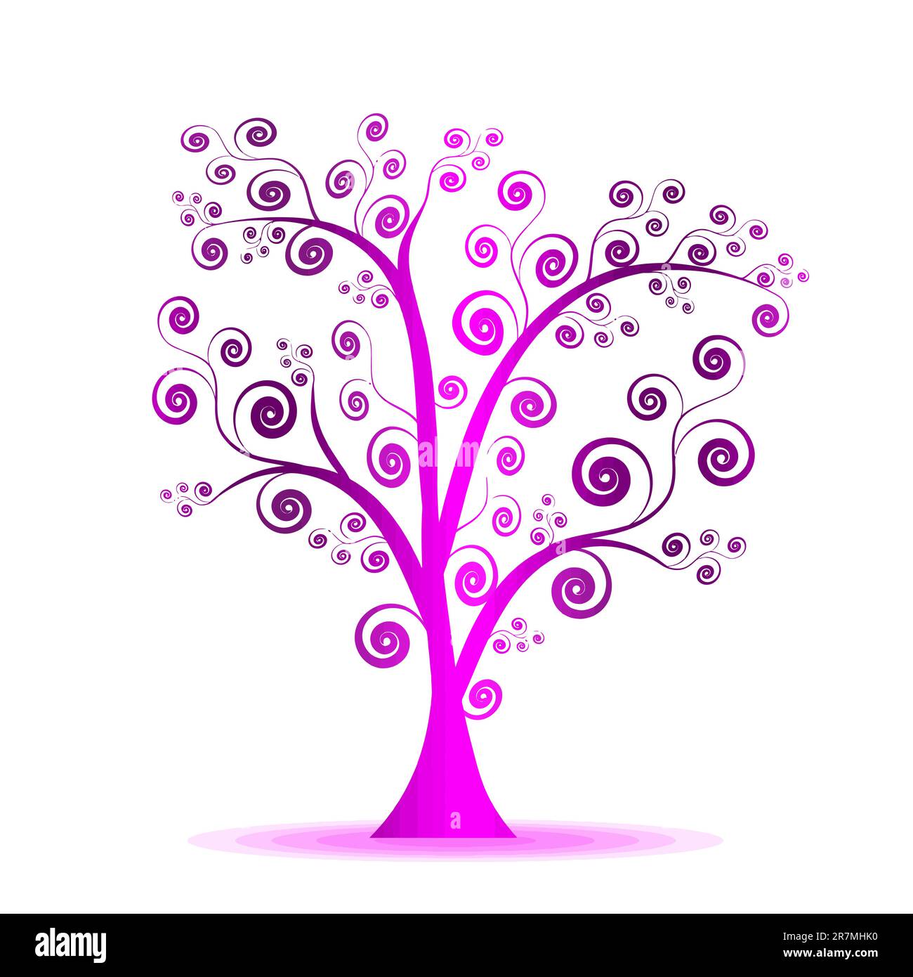 Beautiful abstract art tree on white background Stock Vector Image ...