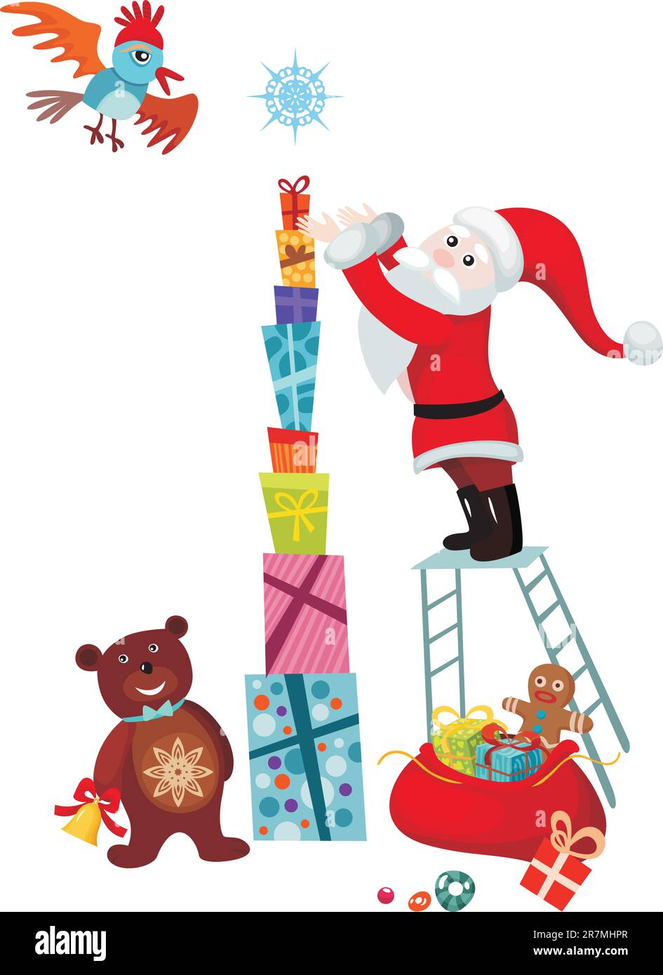 vector illustration of a christmas card Stock Vector Image & Art - Alamy