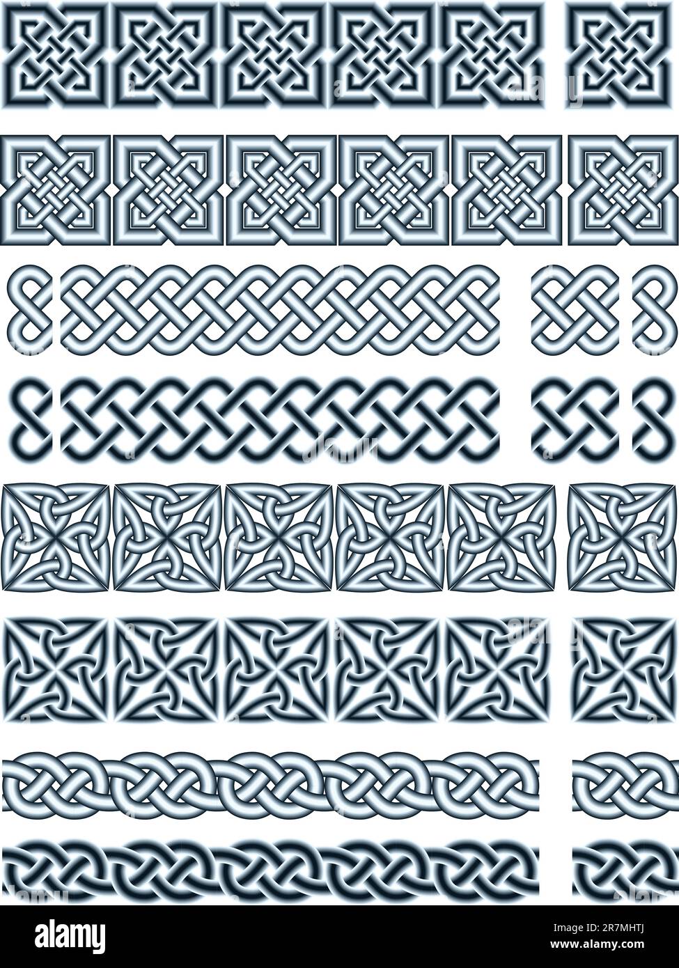 Elements of design in Celtic style in a vector Stock Vector