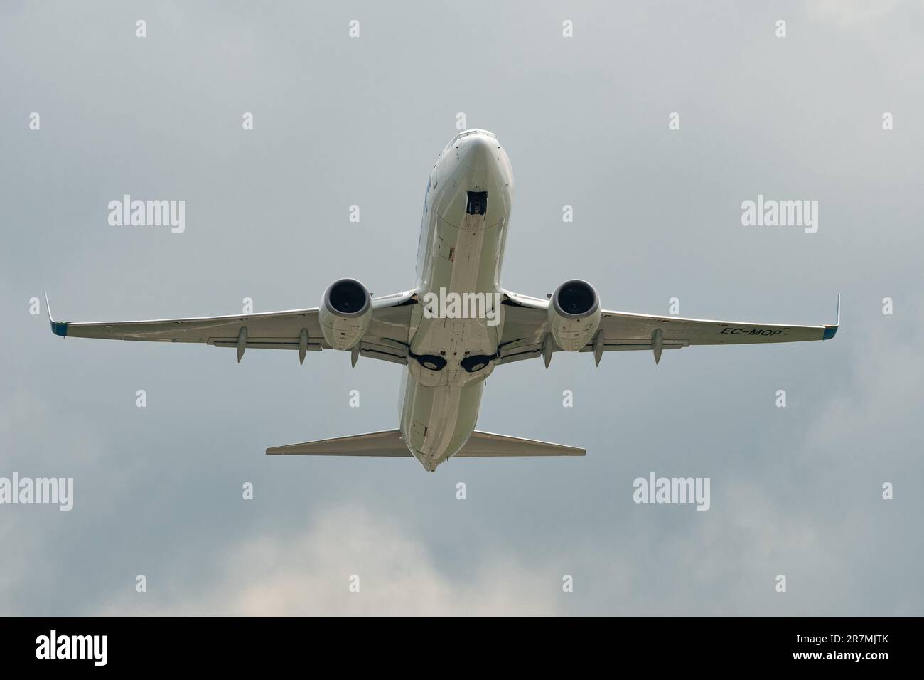 Zurich, Switzerland, May 2, 2023 EC-MQP Air Europa Boeing 737-85P aircraft departing from runway 28 Stock Photo