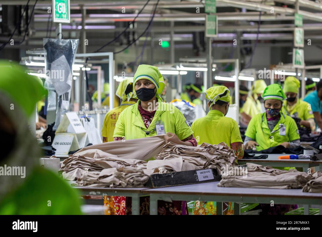 Readymade garments (RMG) workers working in a LEED Certified Green