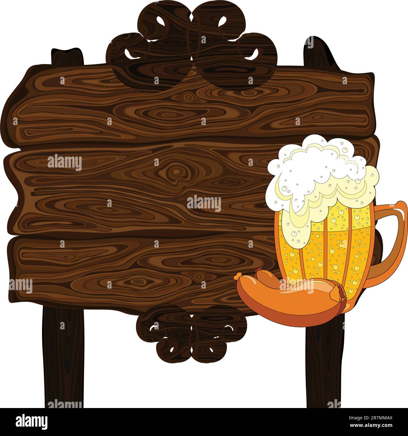 beer background, this illustration may be useful as designer work Stock Vector