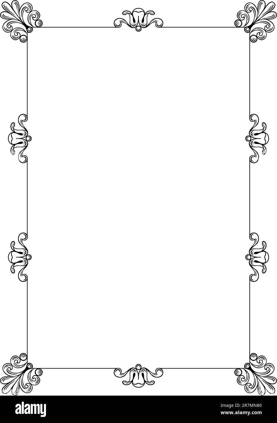 Decorative frame on white Stock Vector Image & Art Alamy