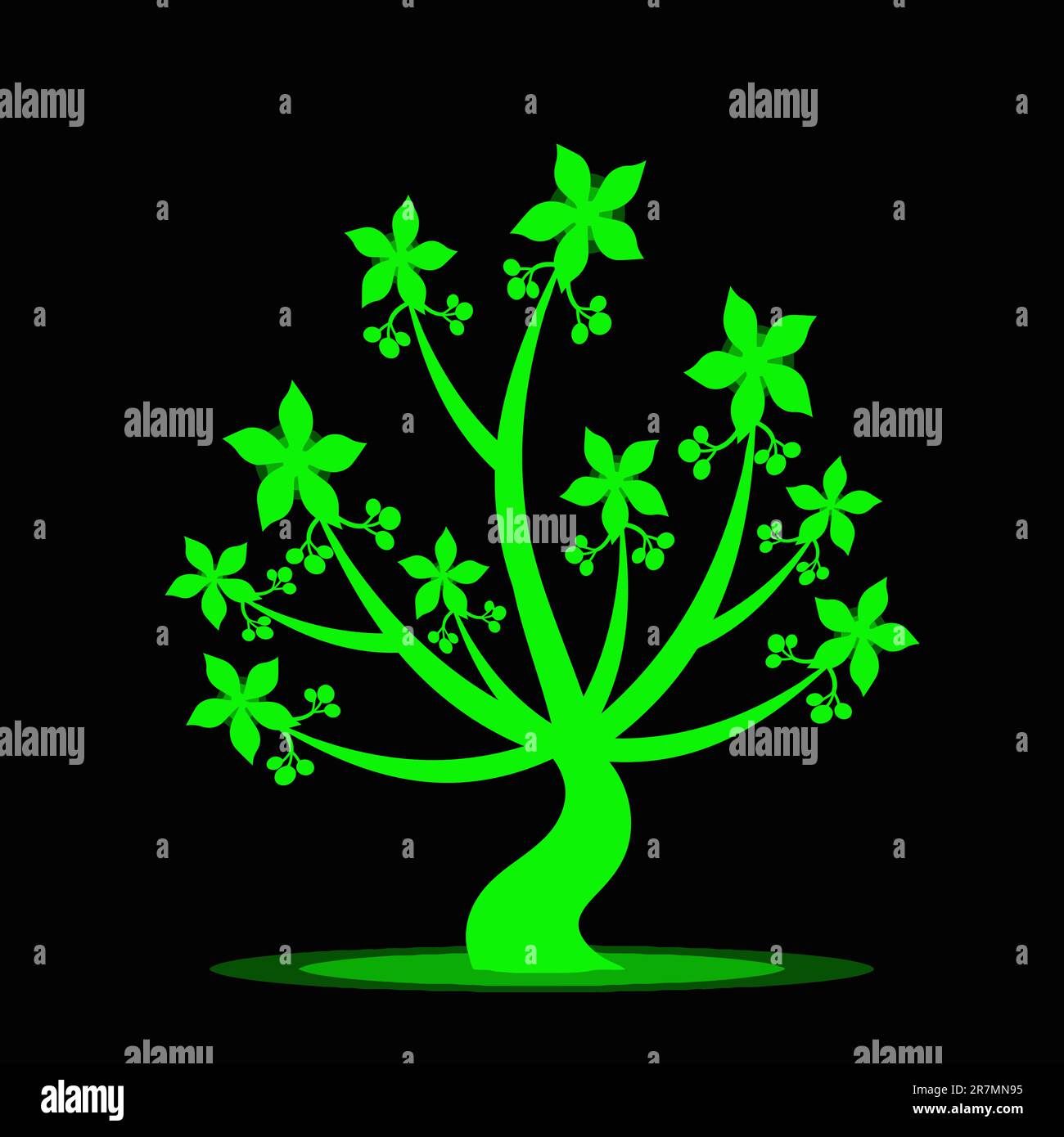 Beautiful art tree isolated on white background Stock Vector Image ...