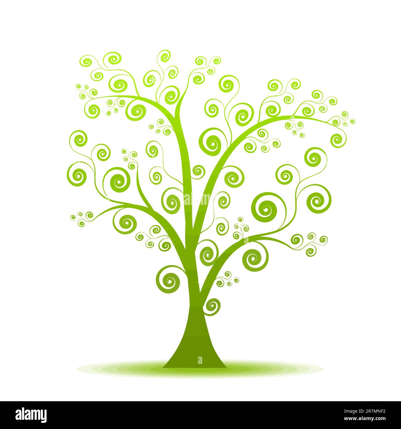 Beautiful abstract art tree on white background Stock Vector Image ...