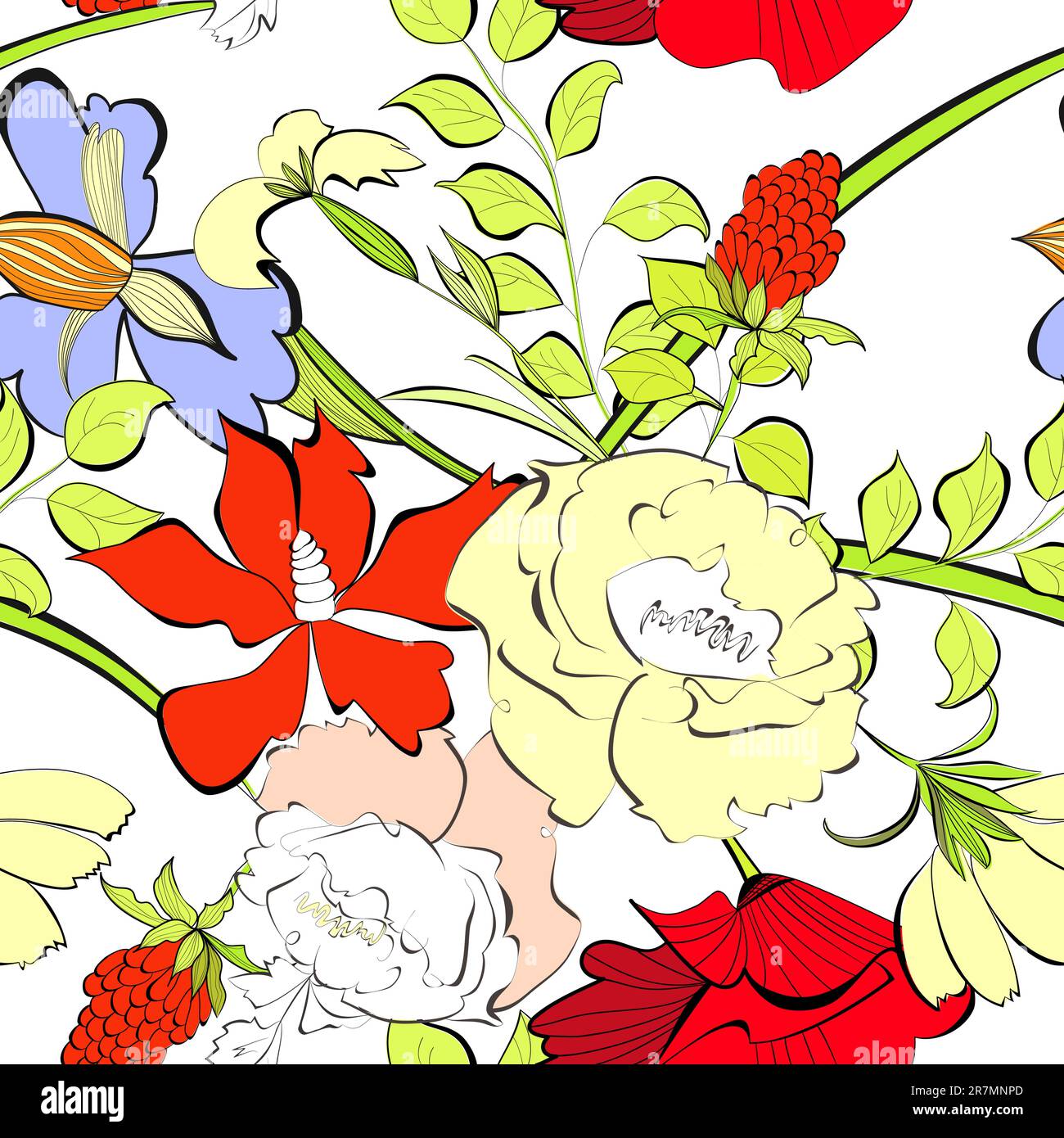 Floral Seamless Wallpaper Stock Vector Image Art Alamy floral-seamless-wallpaper-stock-vector-image-art-alamy