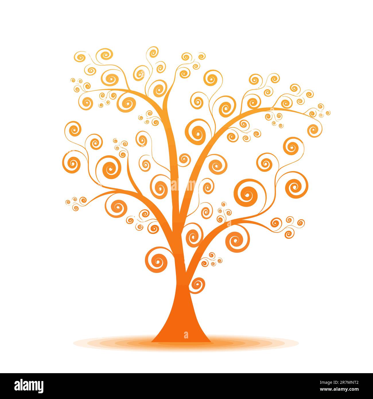 Beautiful abstract art tree on white background Stock Vector Image ...