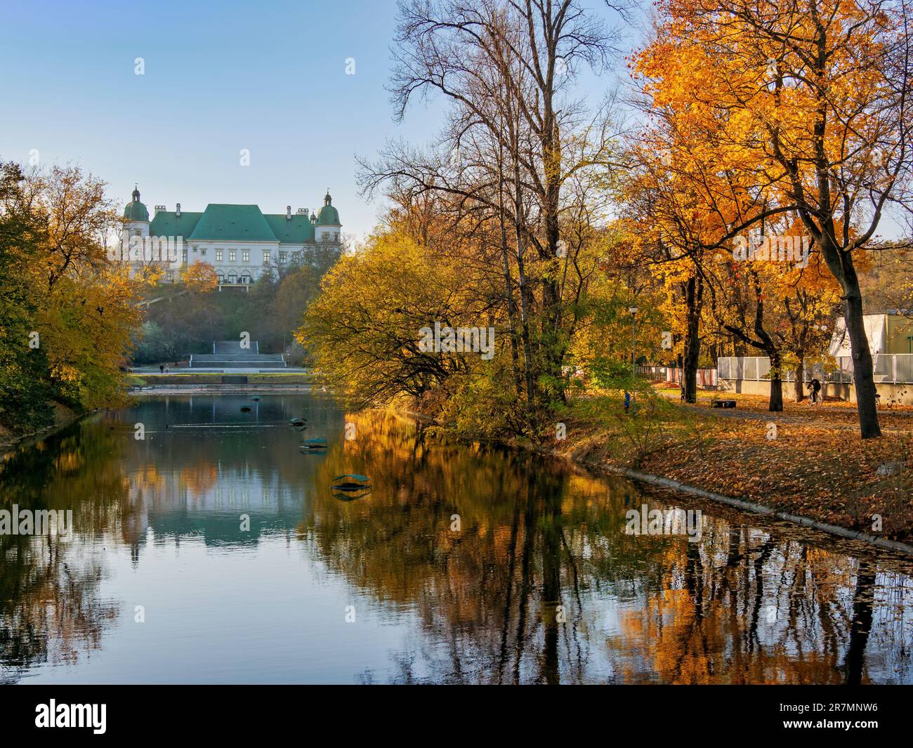 Ujazdow Castle housing Center for Contemporary Art, Warsaw, Masovian Voivodeship, Poland Stock Photo