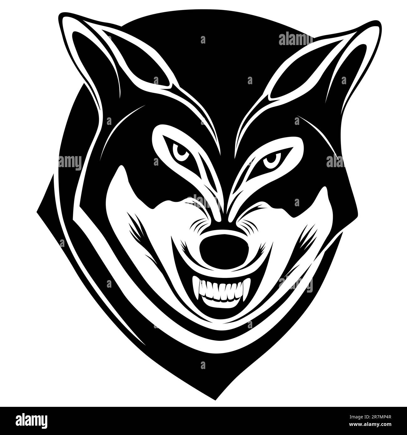 Abstract Wolf, tattoo Stock Vector