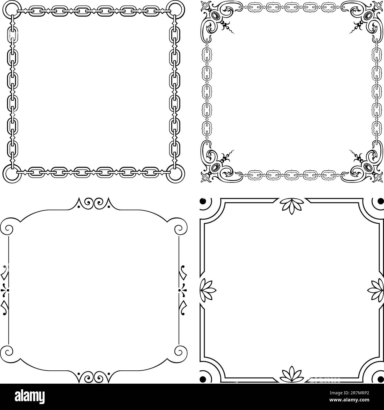 Decorative frames on white Stock Vector Image & Art - Alamy