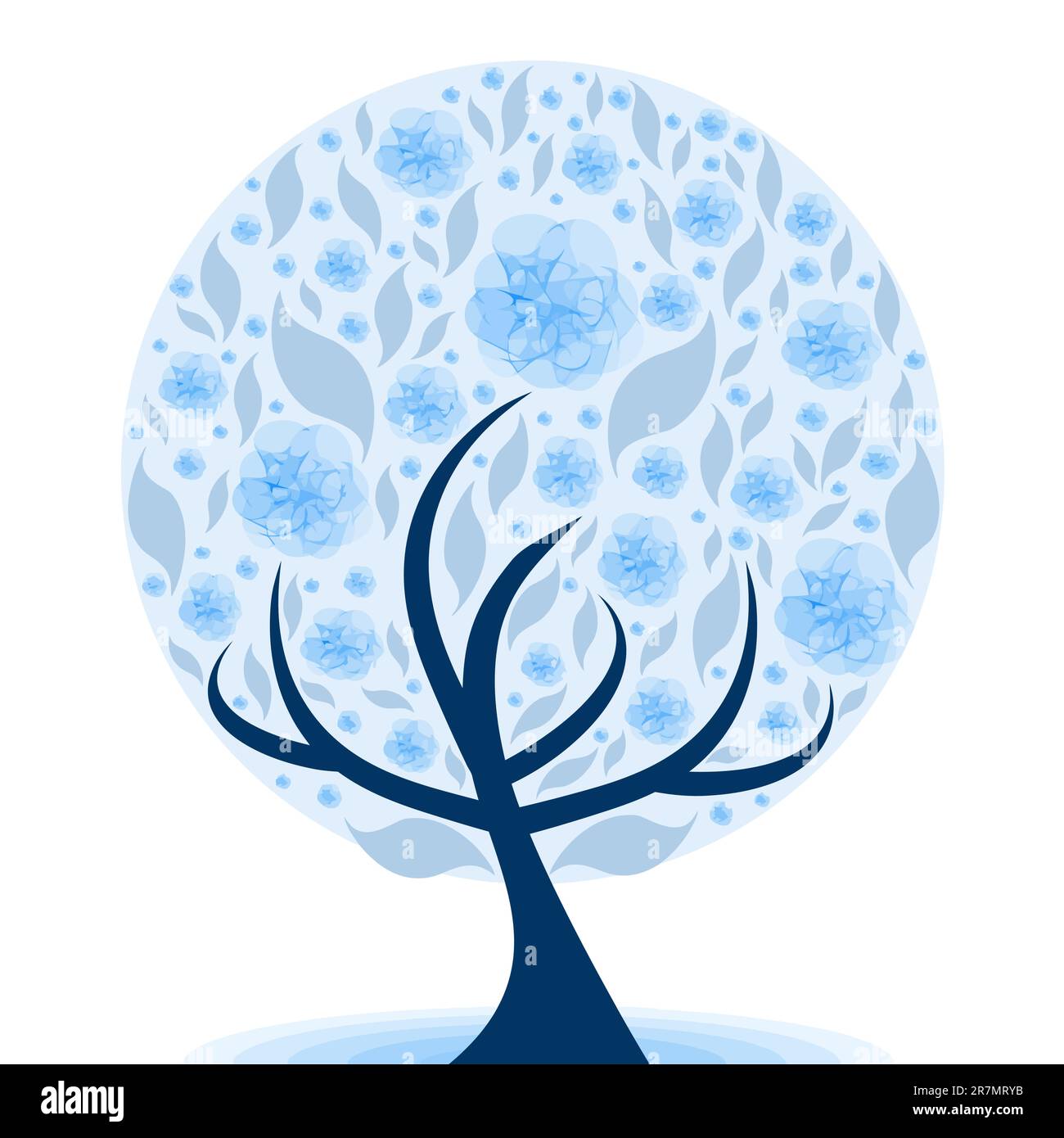 Beautiful art tree isolated on white background Stock Vector Image ...