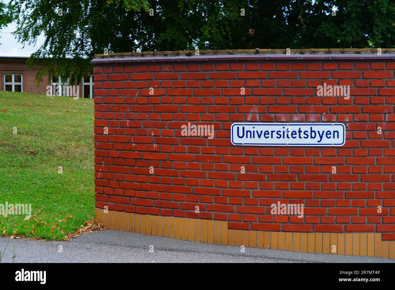 AARHUS, DENMARK 25 AUG 2022 View of the campus of the Aarhus