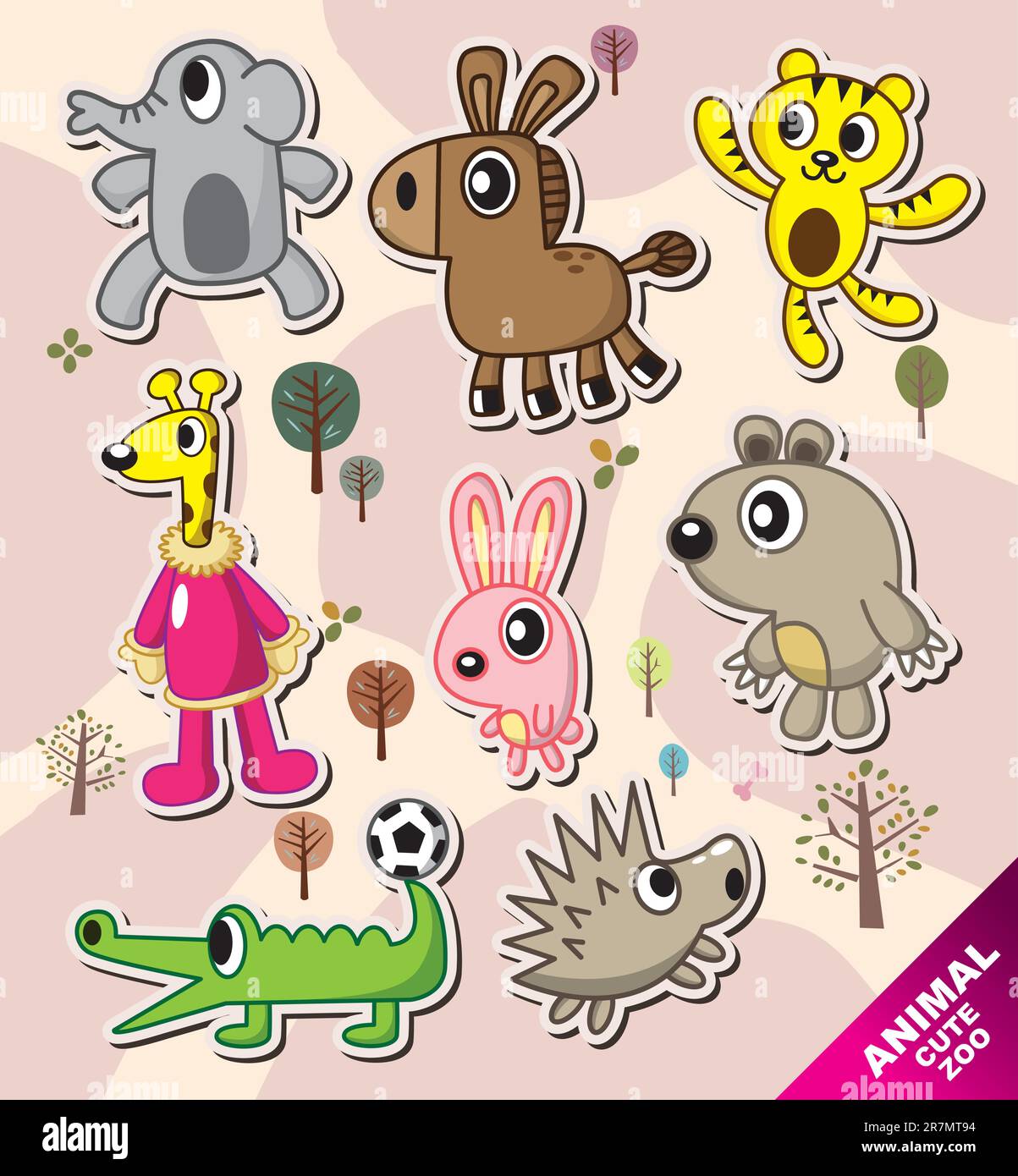 cartoon-animal-icons-stock-vector-image-art-alamy