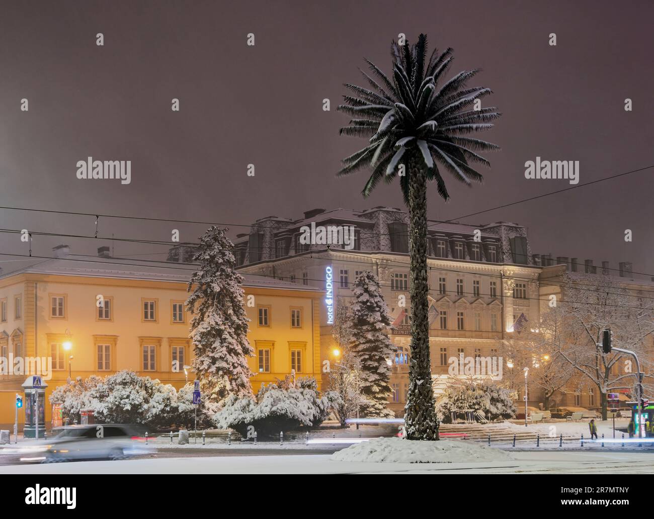 Artificial Palm Tree at Charles de Gaulle Roundabout, Warsaw, Masovian