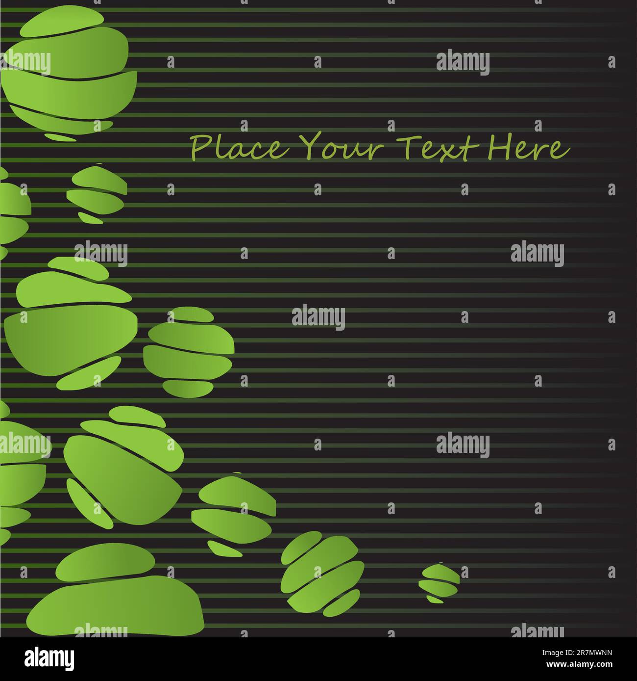 card design with stylized trees and text. vector illustration card ...